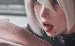 2b Nier Automata Blowjob & Town Cowgirl Fuck - Creamy Pussy & Creampie Ending 3D Animation