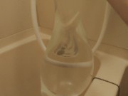 Put a condom on the faucet and fill it with water. And the condom bursts!!