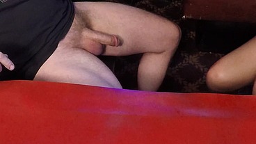 § Raven grey uses her feet to give a nerd a break