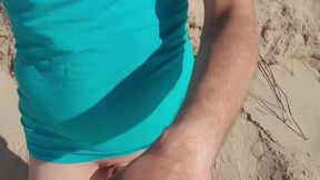 Posing my booty on a nudist beach