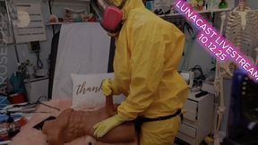 2 Hour LIVE was so much fun! Role-Play Hazmat Nurse pegging her patient, POV Med resus CPR, Played with my hair pussy, oiled my titties with gloves and so MUCH MORE