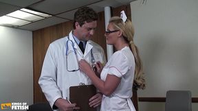 nasty nurse get all fuck holes pounded hard by her doctor big dick