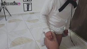 kick the testicles- Mistress Kristina