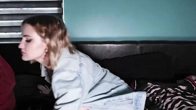 Petite 18-year-old blonde cosplay babe gets fucked hard while playing with her wet pussy