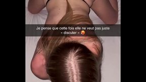 French Cheat Snap - Petite blonde cheats on her boyfriend with his best friend!!