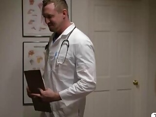 Skinny shemale patient gets bareback fucked by her doctor