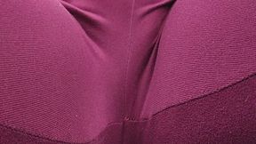 Purple Yoga Pants Masturbation, upclose view, no nudity, dirty talk, cumming, stretchy pants