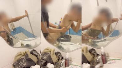 Cute Thai girl gets railed in friend's bathroom