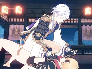 Ayato Rides Thoma Romantically - Genshin Impact Queer Comics