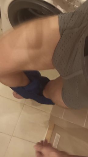 Guy Fingering His Dick, Skinny Guy