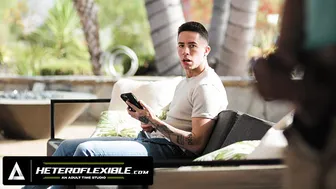 Heteroflexible Jock Catches Roommate Jerking Off and Takes Big Dick Bareback