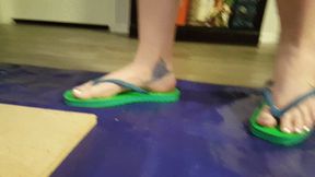 Ling Stuck in Ultra Sticky Glue Filled Flip Flops