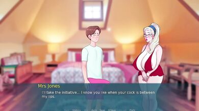 Granny gets face fucked by monster cock after gameplay starts MILF hardcore