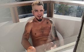 Leo Bulgari Jerks off and Cum on the Balcony