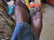 Pantyhosed feet
