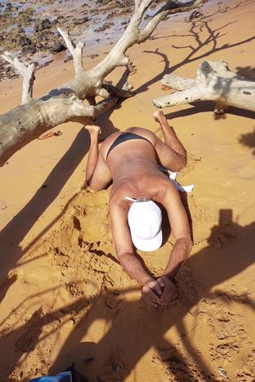 Ladysilva in Panties on the Beach What a Hot Ass