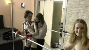 Two beautiful hot girls get rough punishment from their boyfriends