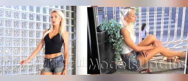 Blonde models Smoking