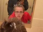 Backshots in her bathroom