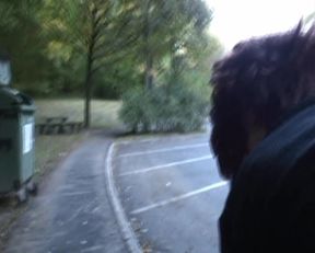 Outdoor blowjob and fucking