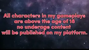 Animated 3D girl dominates and gives a blowjob to a submissive male toy