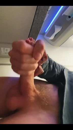 French Femboy Jerking off in the Toilet