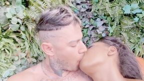 KISSING WITH HANDJOBS IN MY BACKYARD - BY BRENDON CLARK AND JASMINY VILLAR - CLIP 4