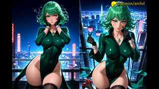 Tatsumaki in a hot game of forbidden caresses