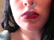 Matte Red Lipstick Smoking