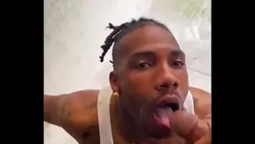 Rasta Gives Spectacular Blowjob And Milks The Guy Dry In HotGaySexScene