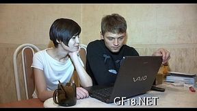 Luxurious teen gets pounded by a stranger in a wild threesome