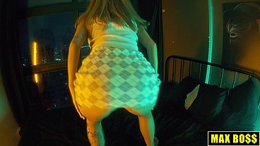 Brazillian Neighbor dancing and fucking got a HUGE creampie - Max Boss