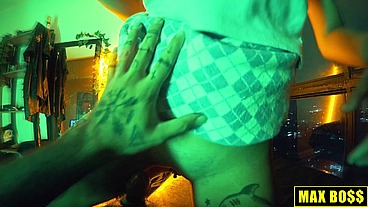 Brazillian Neighbor dancing and fucking got a HUGE creampie - Max Boss