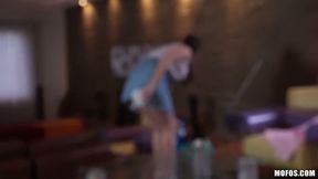 Mofos - Russian Kendra Star &amp; Victor Catch Maid Jerking off Then He Pounds Her Tight Pussy