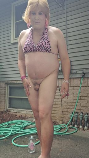 Getting Naked and Oiled Outside