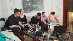 3 Vs 3! Truth or Dare? Game Night with Friends Turns Into Amateur Orgy!