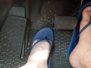 ManToes Pedal Pumping In Tiny Thongs