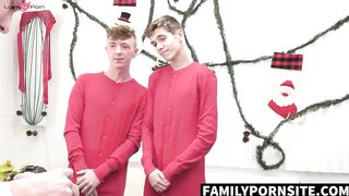 FamilyPornSite.com - Levi Rhodes shoots out cum after a photoshoot prep session