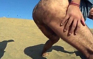 Bareback Outdoor Fun with a Stranger on a Dune