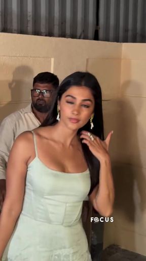 Bollywood actress in a green dress