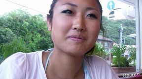 asian beauty girl pick up for uncensored pov creampie fuck by stranger at holiday trip in japan