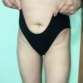 Stepsis show black bra penty