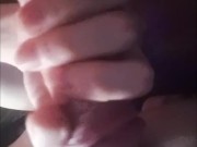 My cute pet pleasure me under the table by sucking my big cock and getting wet when I cum in mouth