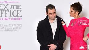 ”Beaver pierced mature office slut gets screwed in the office”