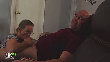 New Step-Son Walks In on StepSis Playing With Pussy And StepMom Giving Head