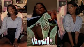 Gooning Trans Slut in Lingerie - Vanniall Uses Fleshlight with her BBC For Hours Until She Busts on Her Own Face!