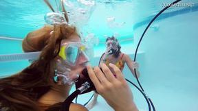 ”Katya Nakolkina with another babe in the pool”