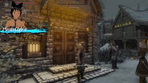 Skyrim B and L mod - Traveling the road and staying at the inn and fucking in the bed