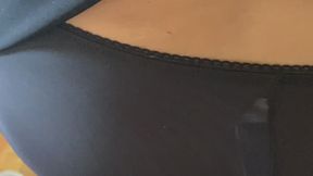 Krystal flaunting her black lingerie