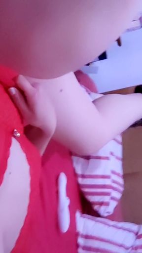 Masked girl fucked, used, stuffed in her beautiful red dress - Dazzlingfacegirl   Clip 2